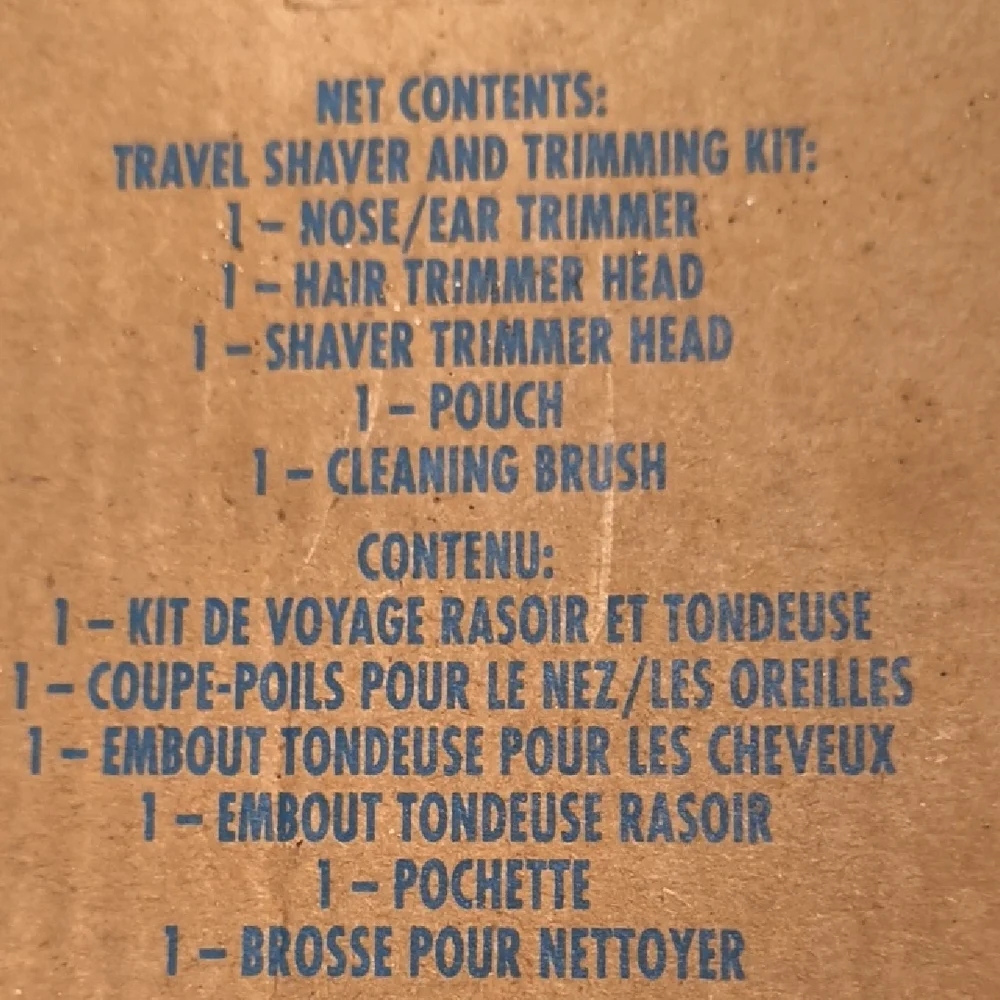 Travel Shaver And Trimming Kit